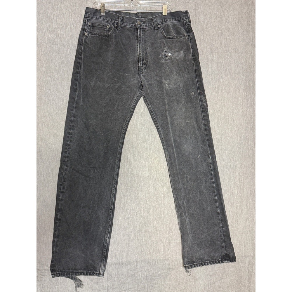 VTG Levis 505 Men's Jeans 38/34 Black Regular Straight Leg Y2K Grunge USA 90's